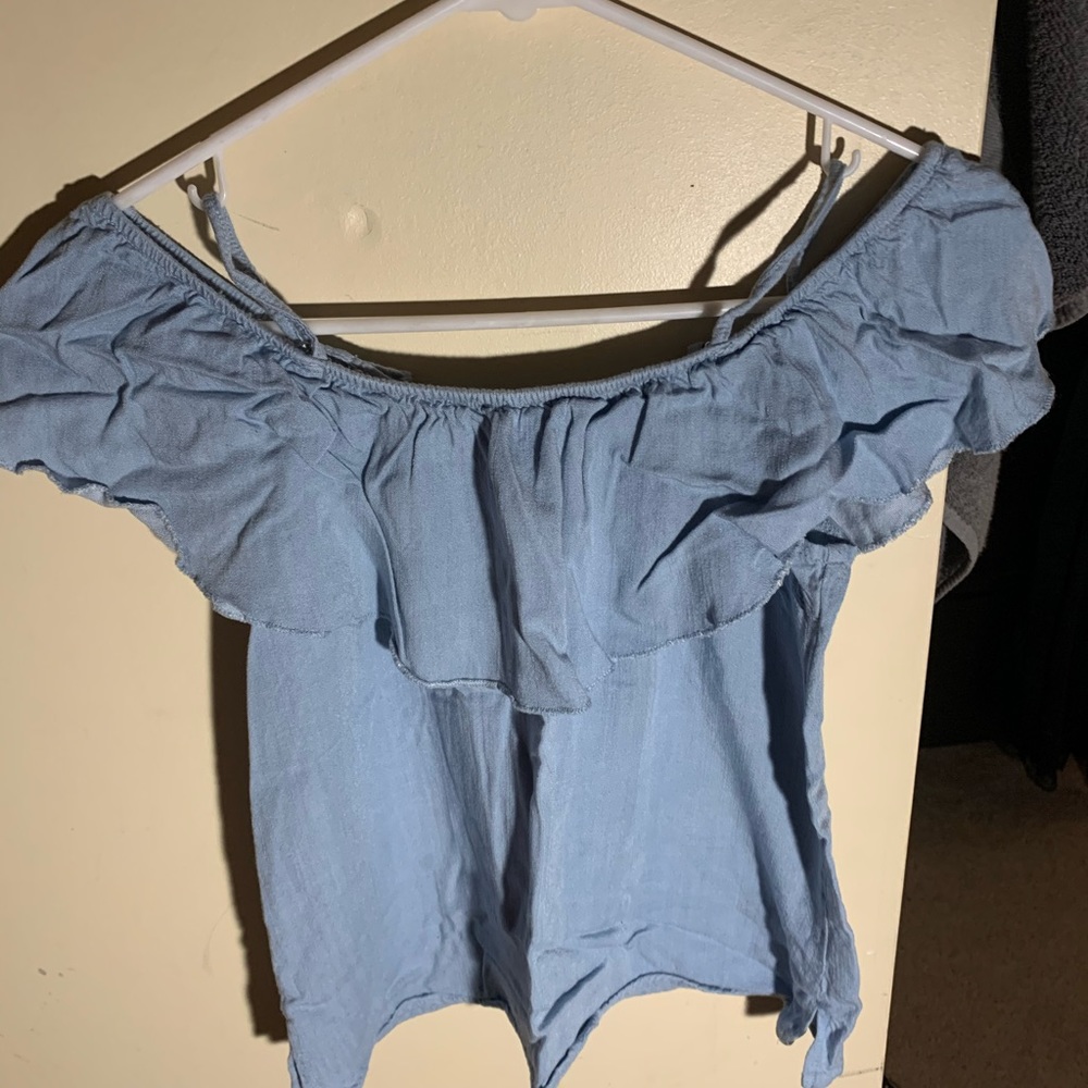 Jean Washed Drop Shoulder Top